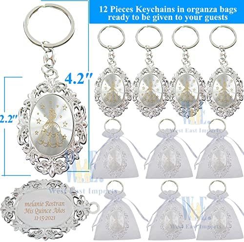 Vineen Personalized Quince Keychain Party Favor 12 PCS