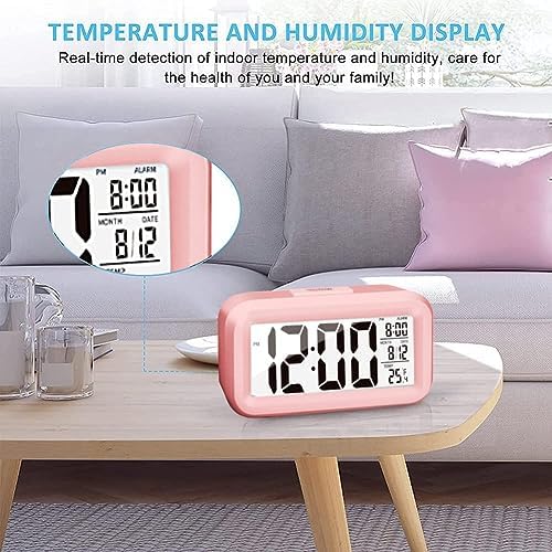 45 Inch LCD Digital Alarm Clock with Temperature and Calendar