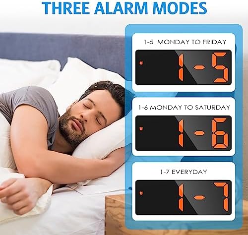AMIR Digital Alarm Clock with LED Display and Voice Control