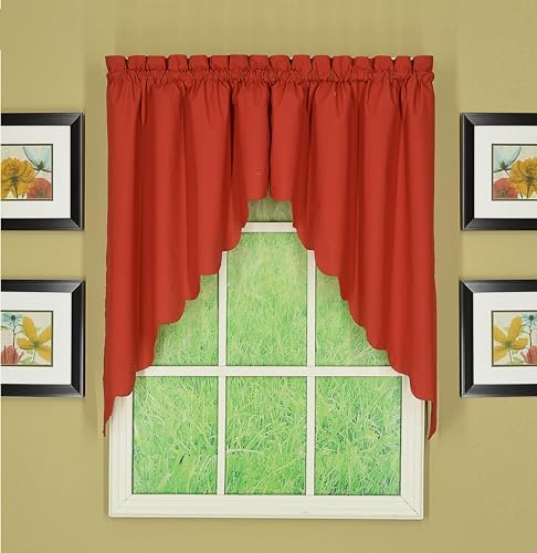 Todays Curtain CA2003K Orleans 38 Inch Swag Pair Tambour Scallop Edge Curtain