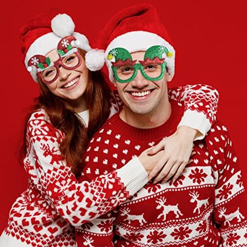 Sparkle Christmas Glasses for Kids Adults