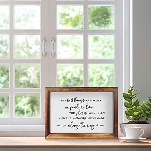 CHDITB Best Things In Life Framed Wood Sign 16x11