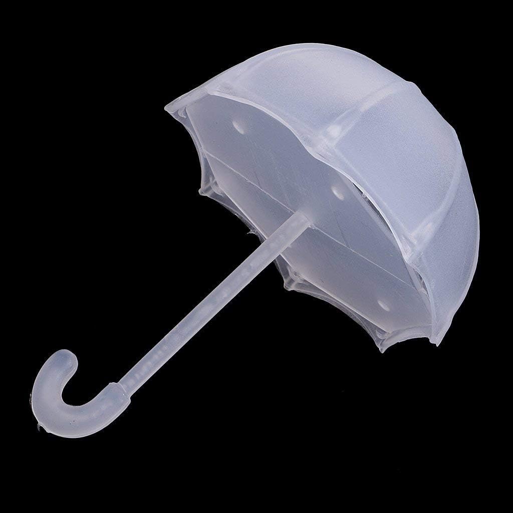 12PCS White Umbrella Shape Plastic Wedding Favor Boxes