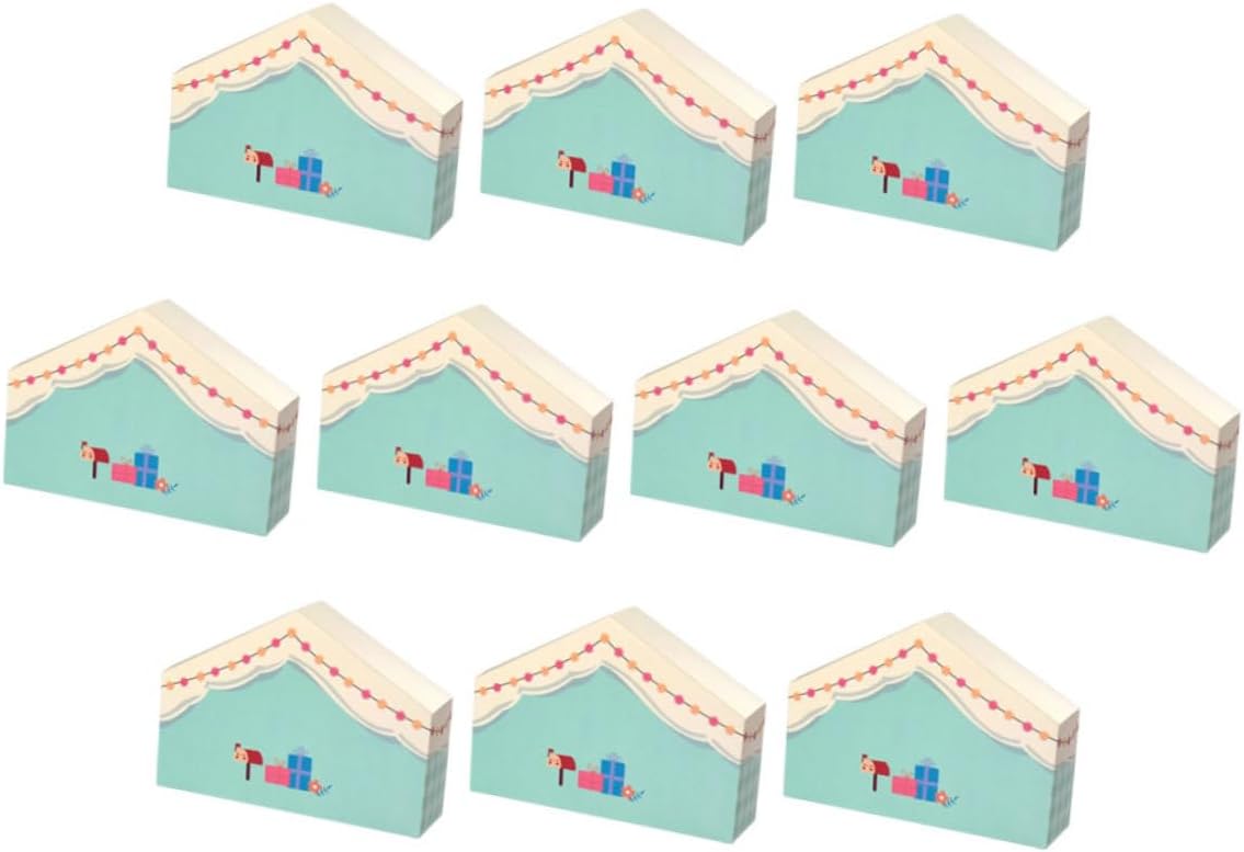 10pcs Cute House Shaped Treat Boxes for Parties