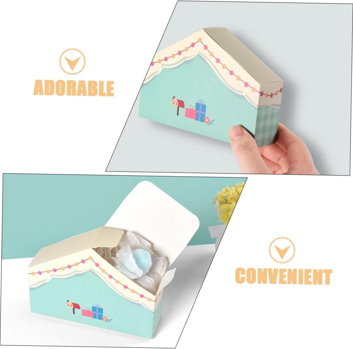 10pcs House Shaped Candy Boxes for Party Favors Wedding