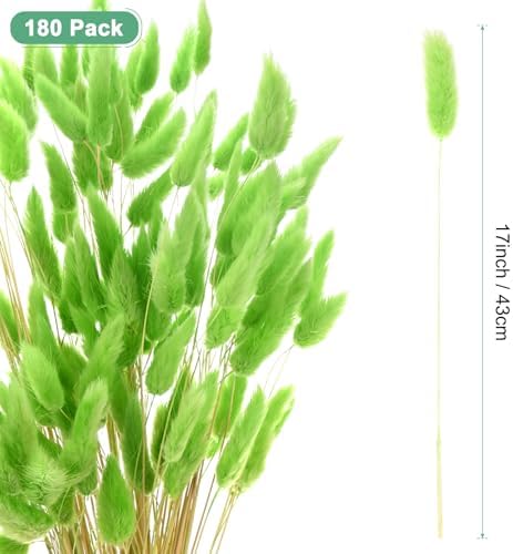 180-Pack Artificial Bunny Tail Grass Dried Flowers