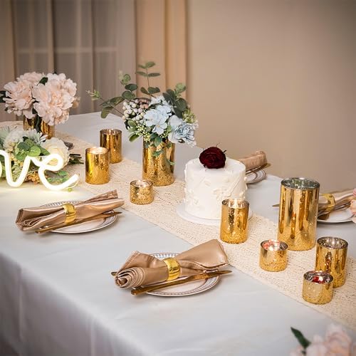 CHILL RECIPE Gold Cylinder Vase Set 12Pcs Bulk