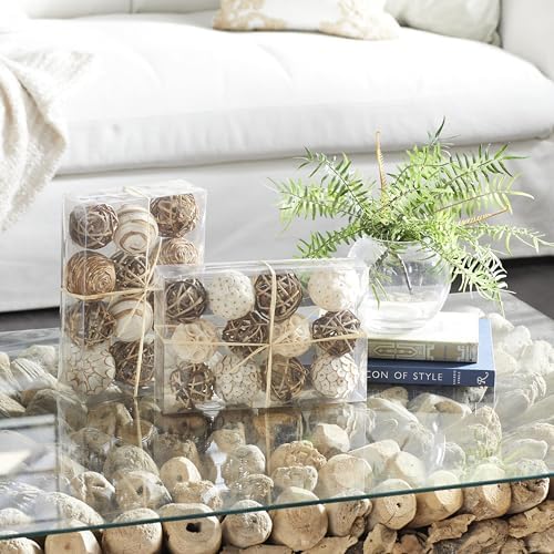Deco 79 Dried Plant Decorative Ball Set of 2