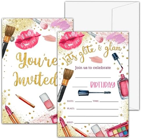 Valucise Spa Makeup Birthday Invitations For Girls
