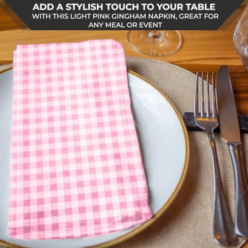 Pink Checkered Napkins 100 Pack 3 Ply for Events