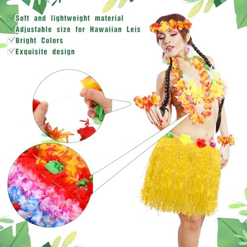 Blosssound 114 Pcs Hawaiian Luau Party Decorations Set