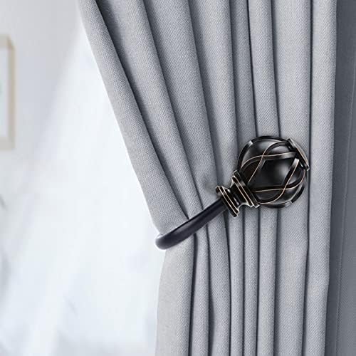 KAMANINA Decorative Curtain Holdbacks Black 2 Pack