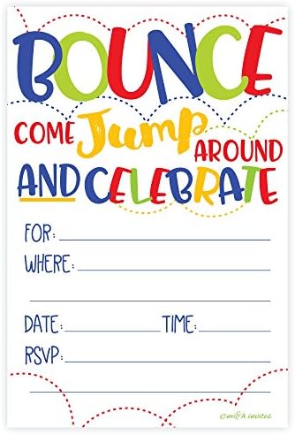 Bounce House Party Invitations 20 Count With Envelopes