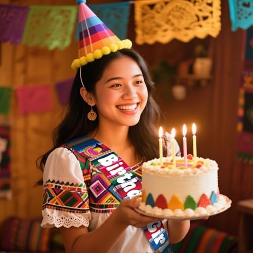 Mexican Birthday Girl Sash for Women - Fiesta Decor