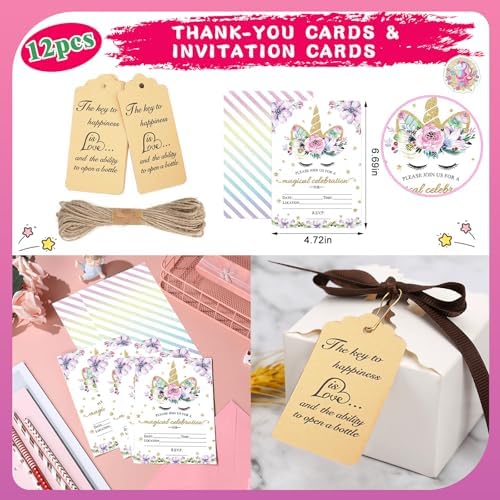 162Pcs Unicorn Party Favors and Decorations Pack