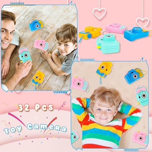 32 Pcs Mini Plastic Camera Toy Set for Kids