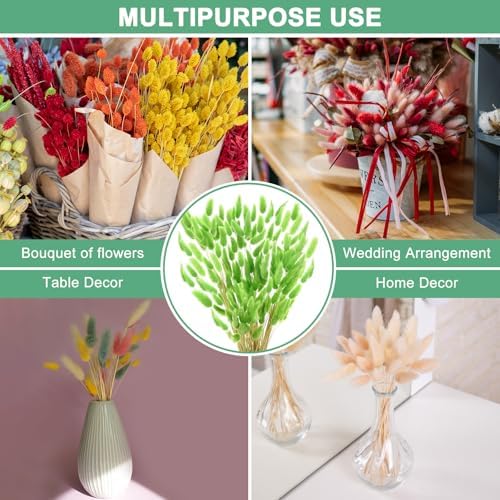 180-Pack Artificial Bunny Tail Grass Dried Flowers