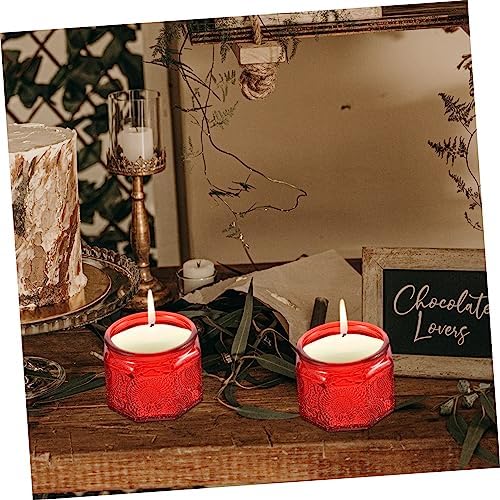 14-Piece Embossed Glass Candle Jar Set with Lids