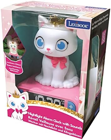 LEXiBOOK Kitten Alarm Clock with Night Light and Snooze