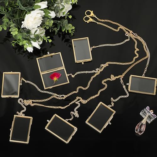 JUXYES Set of 7 Brass Wall Frames for Pressed Flowers