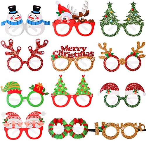24 Pieces Christmas Party Eyeglasses with Funny Themes