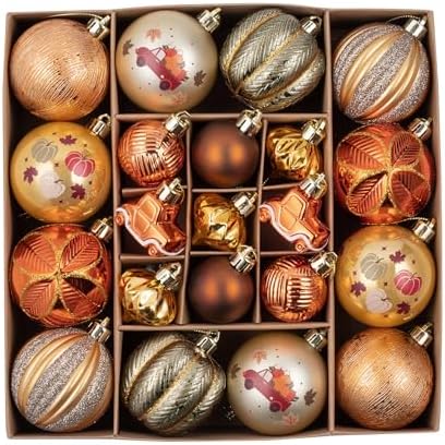 DECOR BY HANNAH Fall Tree Ornaments Set 21ct
