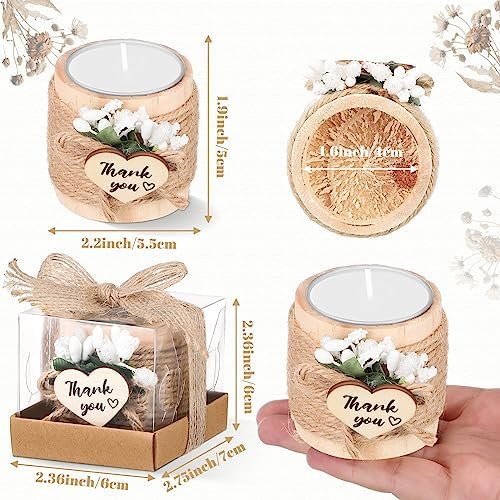 Retisee Wood Candle Holders 16 Sets Wedding Favors