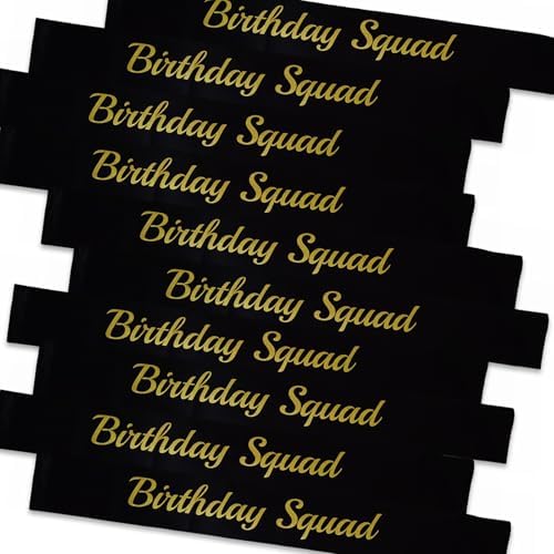 10 Pcs Birthday Squad Sash for Men or Boys