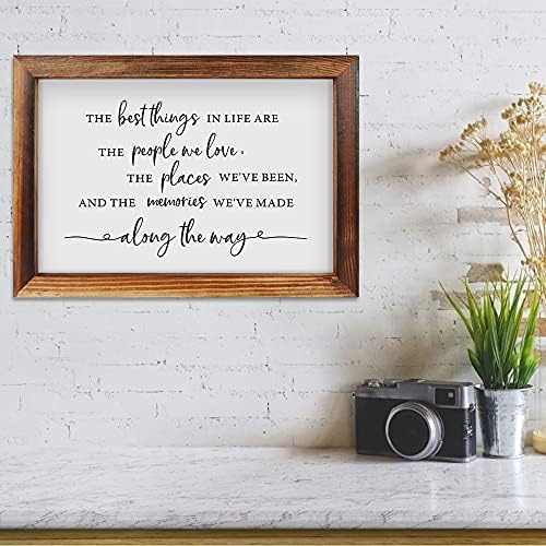 CHDITB Best Things In Life Framed Wood Sign 16x11