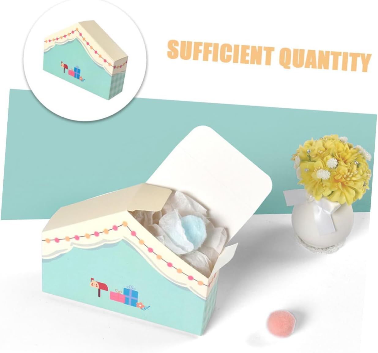 10pcs Cute House Shaped Treat Boxes for Parties