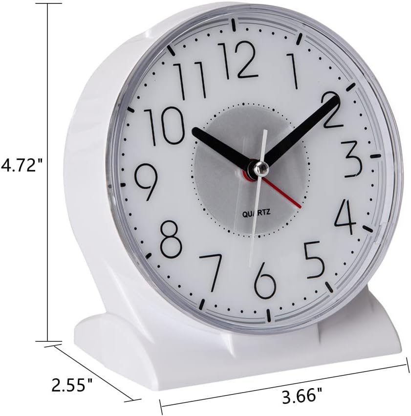 EASIBEST Silent Analog Alarm Clock with LED Light