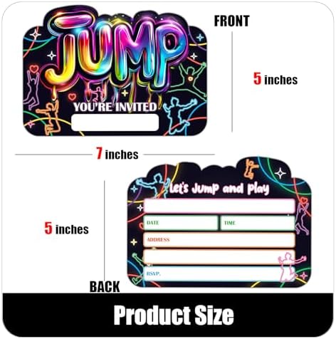 Lets Jump Birthday Invitations Set of 30 with Envelopes