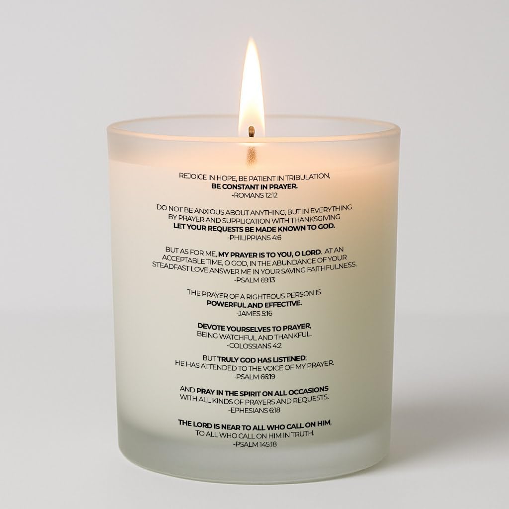 Praying For You Candle with Bible Verses for Sympathy Gifts