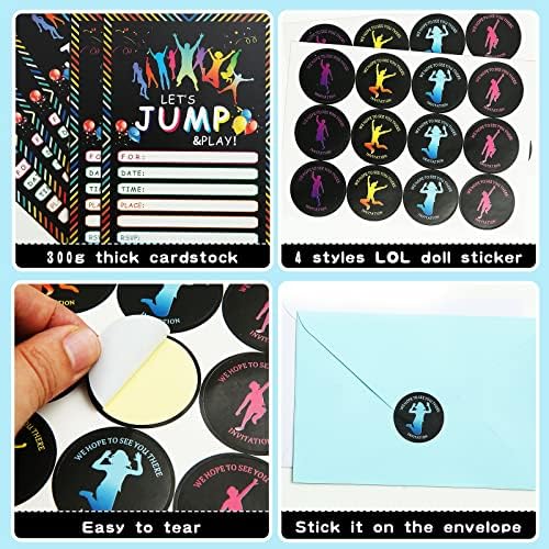 24 Pack Bounce House Party Invitation Set