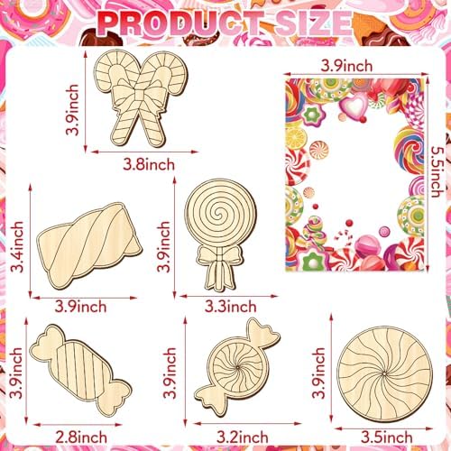 HABDJILTY 12 Pack Candyland Painting Crafts Set for Kids