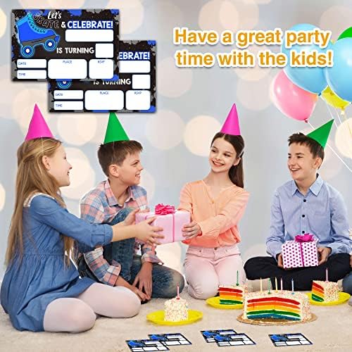 YSTEP Neon Roller Skating Birthday Invites