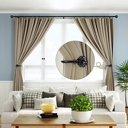 KAMANINA Decorative Curtain Holdbacks Black 2 Pack