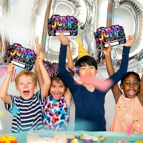 Lets Jump Birthday Invitations Set of 30 with Envelopes