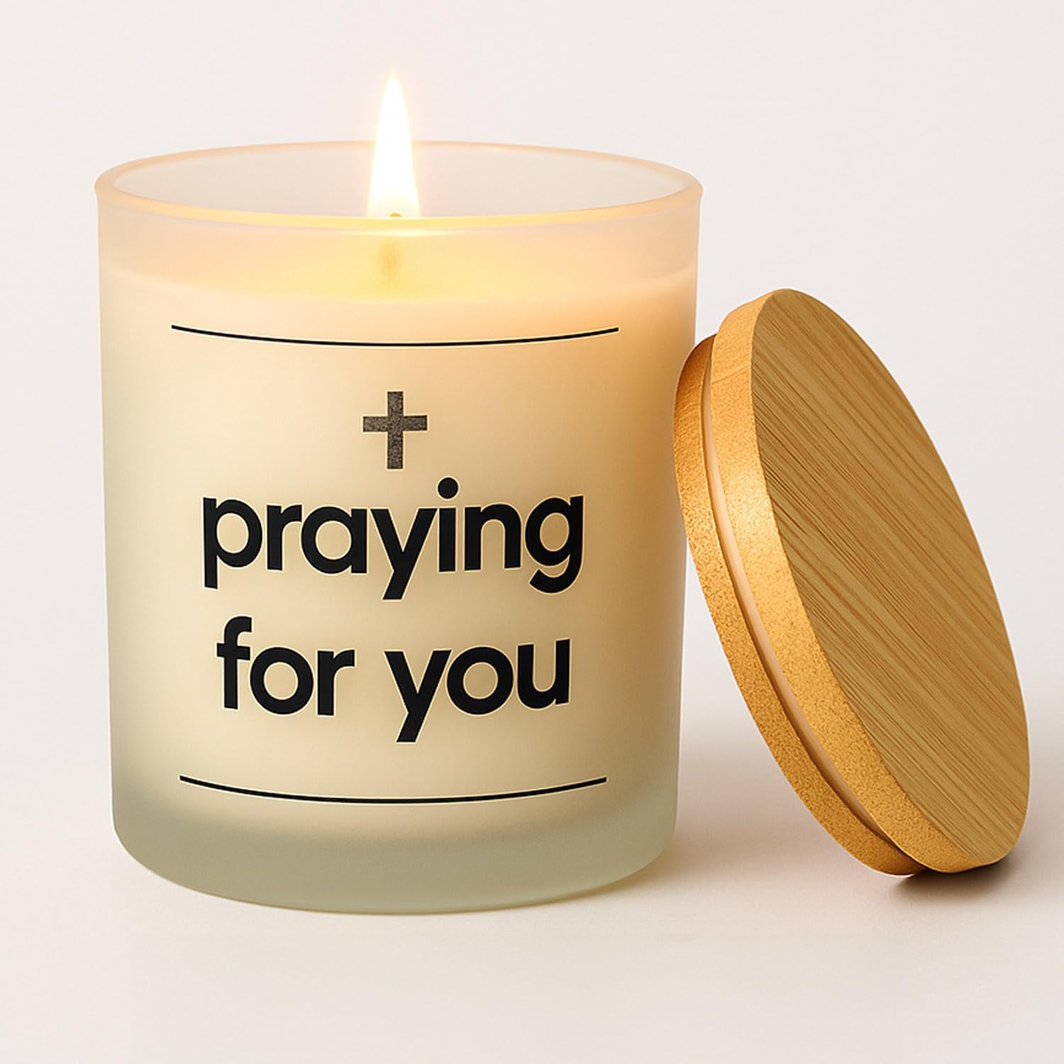 Praying For You Candle with Bible Verses for Sympathy Gifts