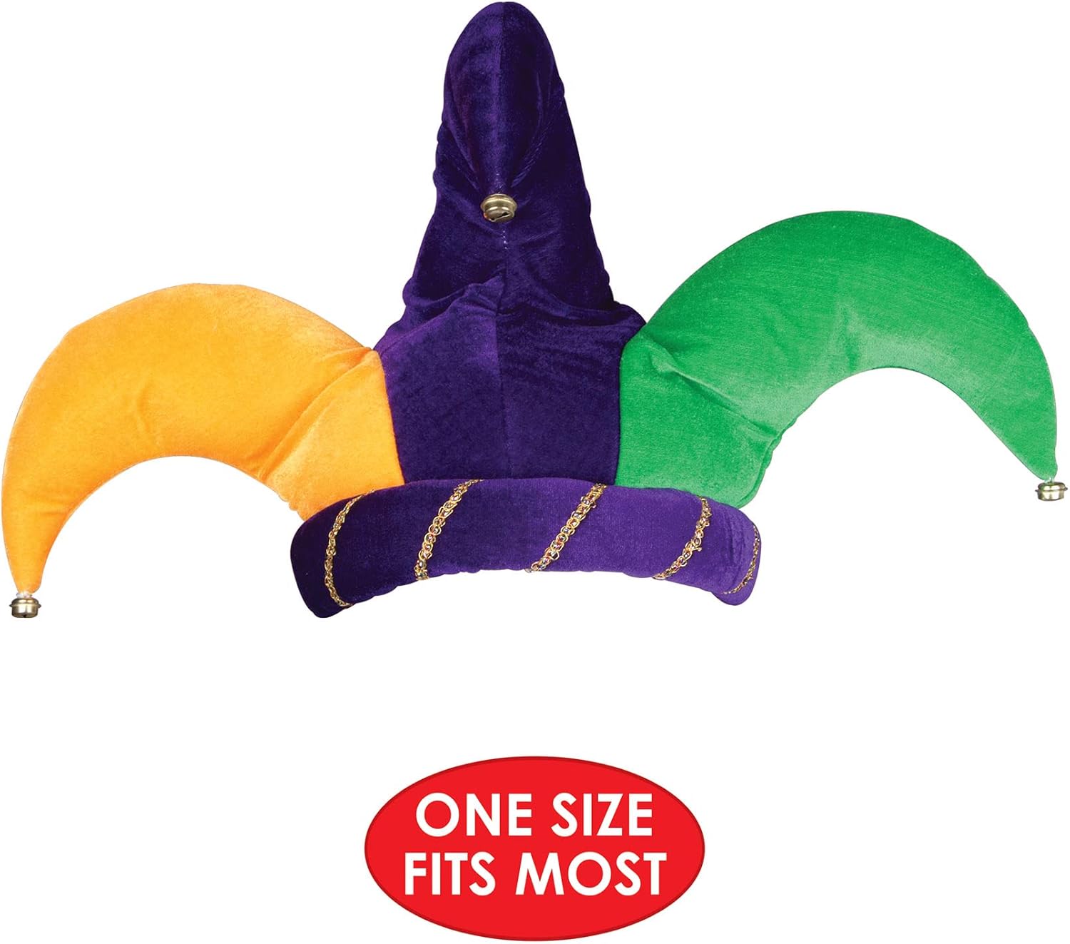 Plush Jester Hat with Real Bells