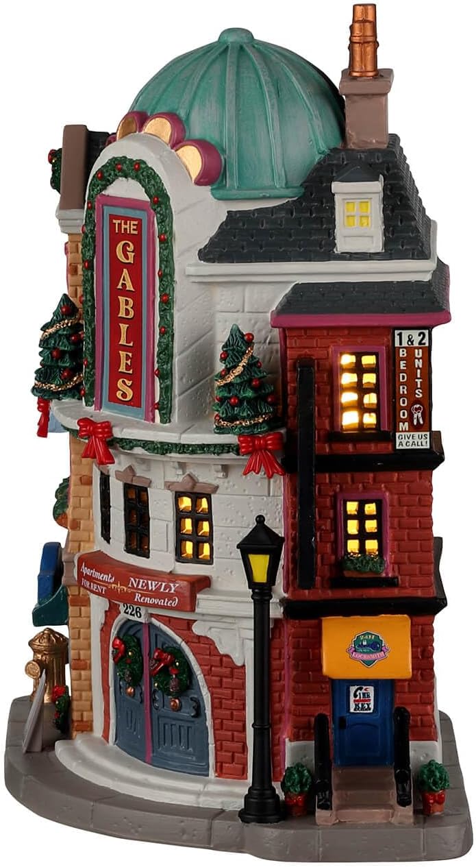 LEMAX The Gables Apartments 6 Feet Lighted Building