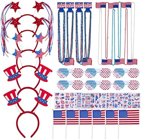 65pcs Patriotic Party Supplies for 4th of July Celebration