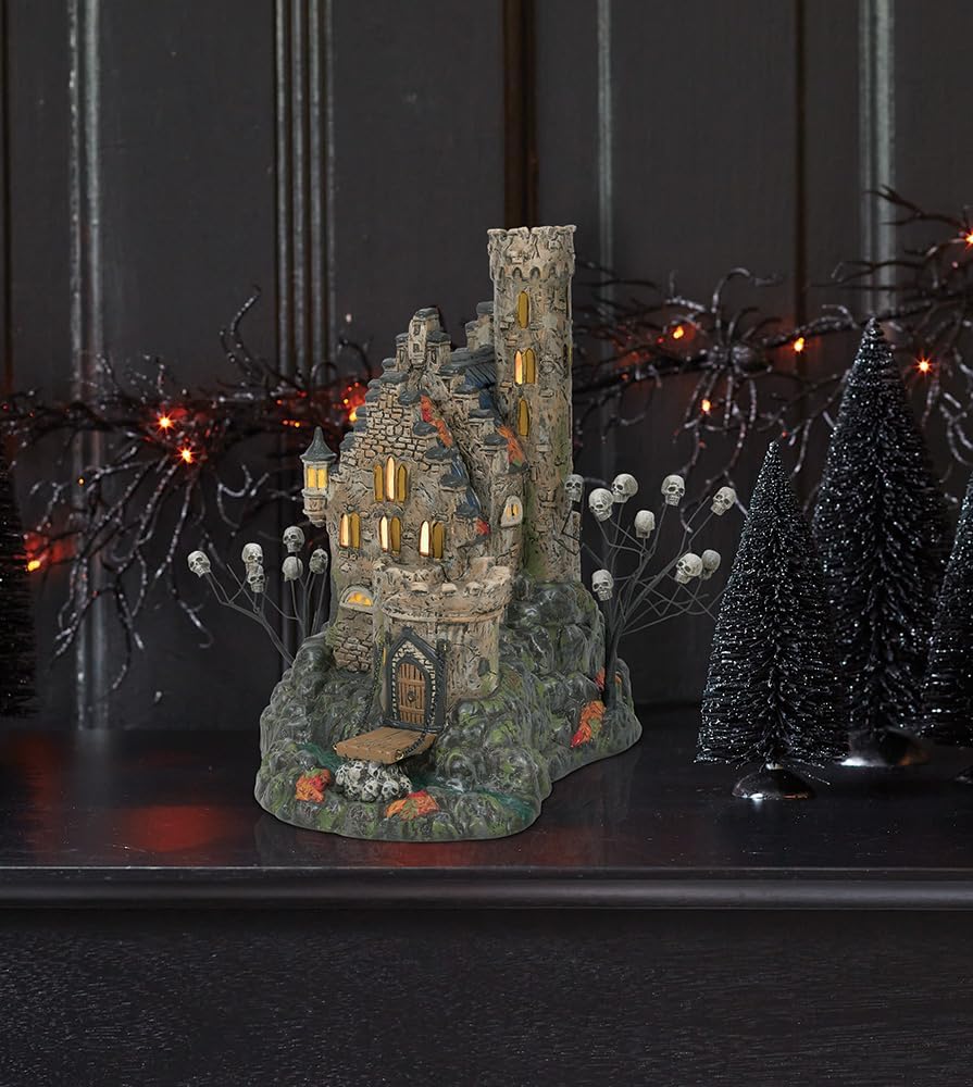 Department 56 Halloween Castle Calvaria Lit Building