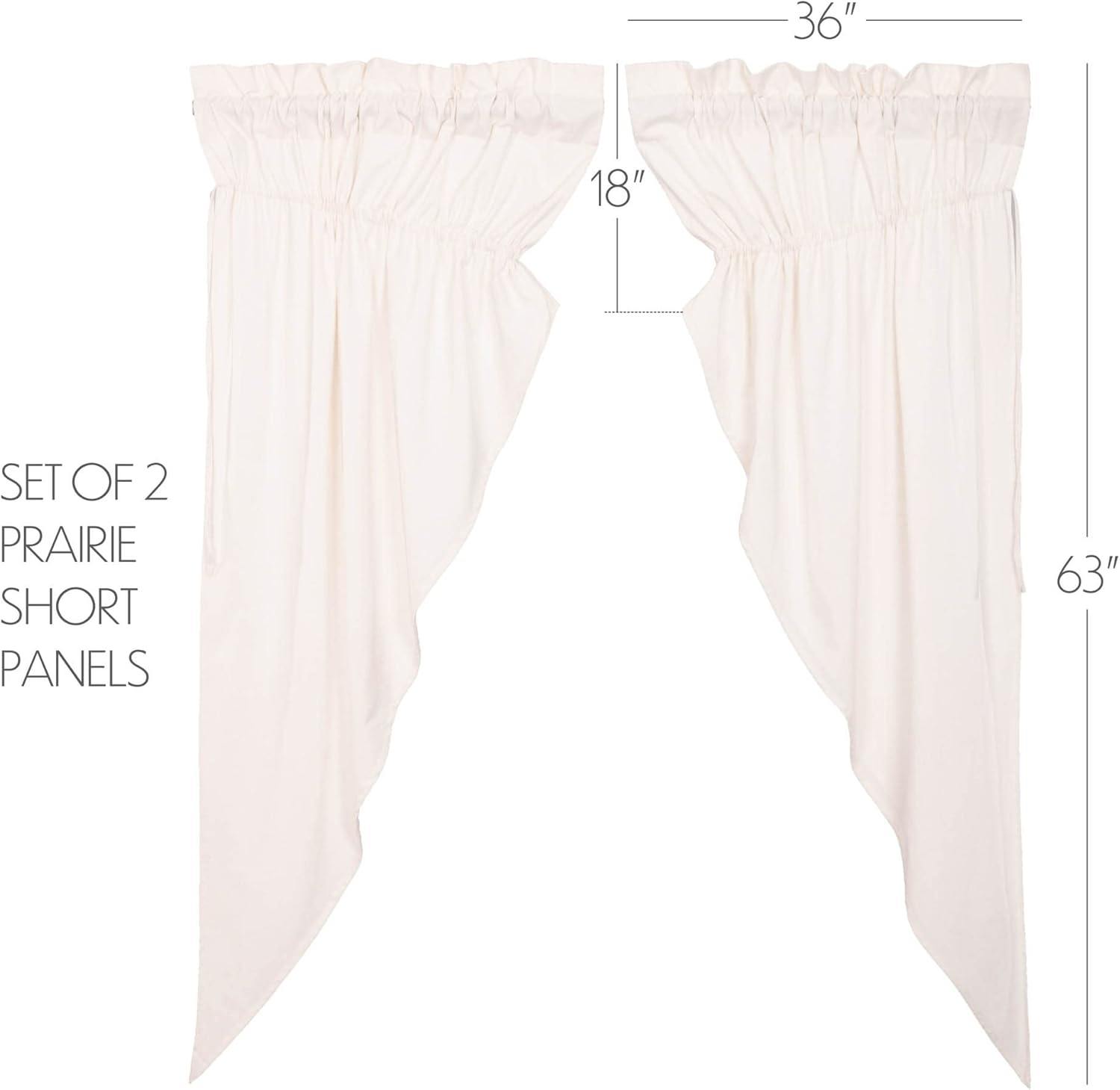 VHC Brands Farmhouse Prairie Curtains Panel Pair