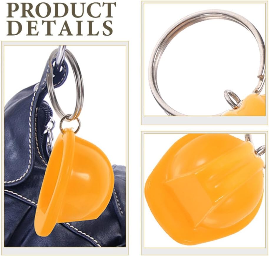 STOBAZA 6pcs Mini Hard Hat Keychain Set