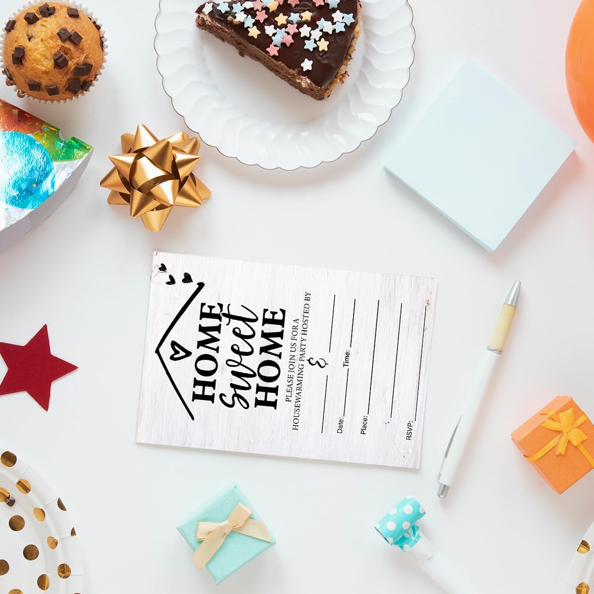 EUDOSI Housewarming Invitations Set of 20 with Envelopes