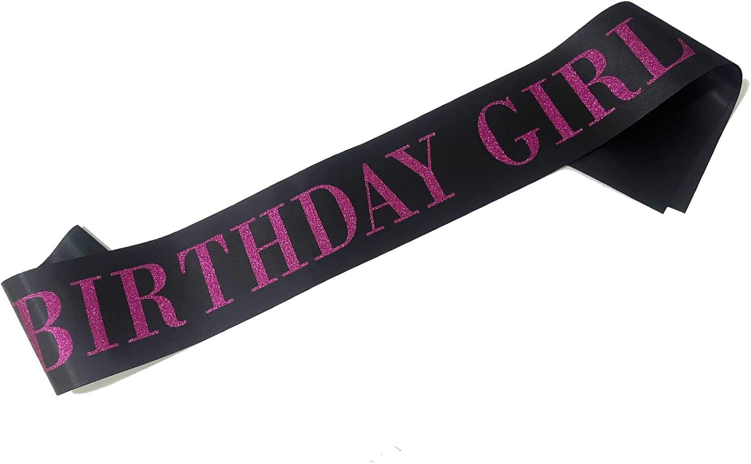 Birthday Sash for Women with Pink Glitter Letters