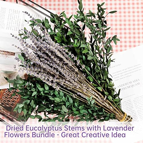Dried Eucalyptus and Lavender Bundle for Bathroom Decor