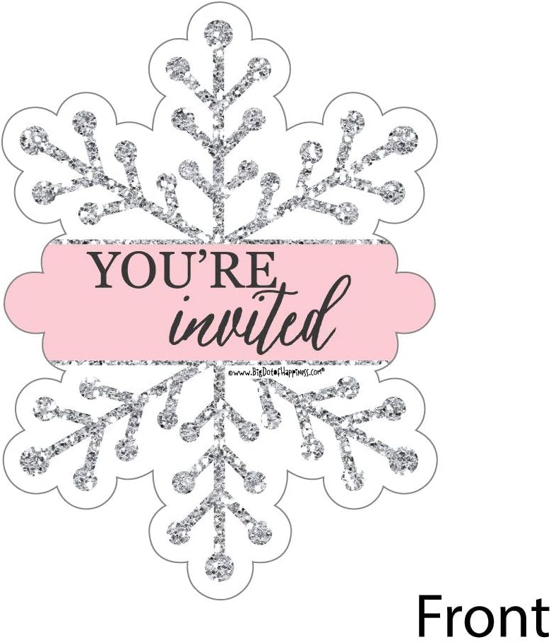 Pink Winter Wonderland Fill-In Invitations Set of 12