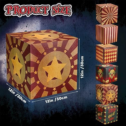 Tenceur 6 Piece Creepy Clown Decor Boxes